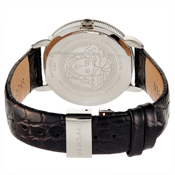 Versace Krios Women`s Black Dial Leather Band Watch - M6Q99D008 S009
